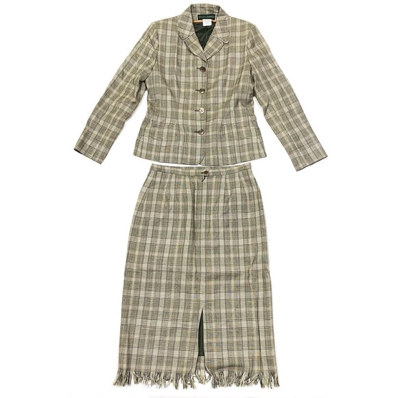 Pendleton Jackets & Blazers - Vintage Harve Benard 8 100% Wool Plaid Blazer and size 10 Skirt Pendleton Wool